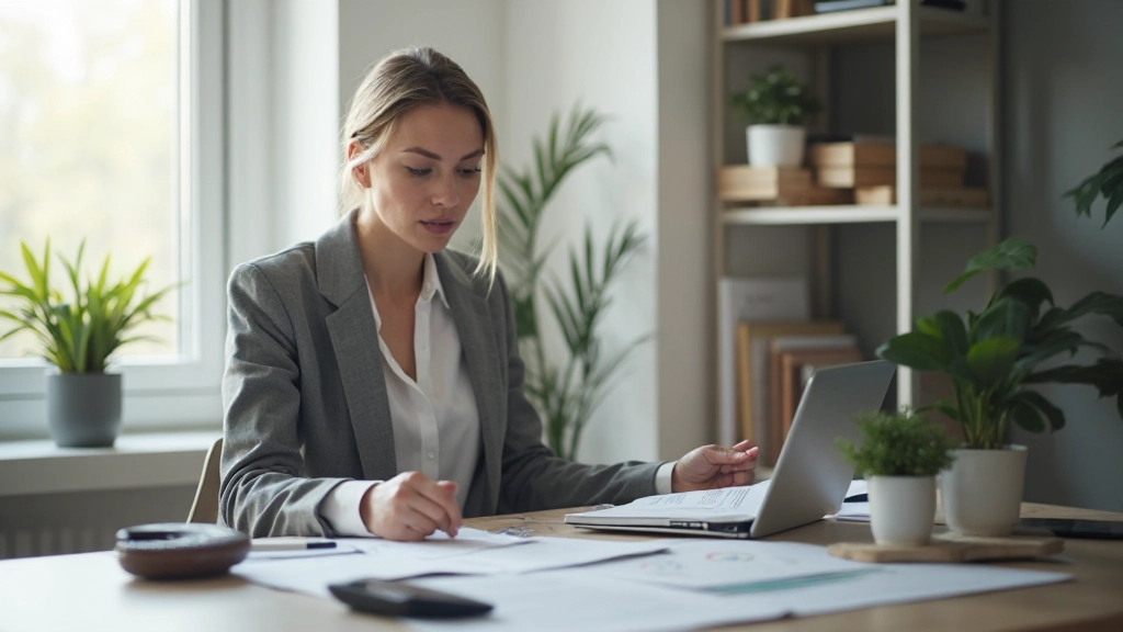 Профессиональная фотография рабочего стола с финансовыми документами и калькулятором